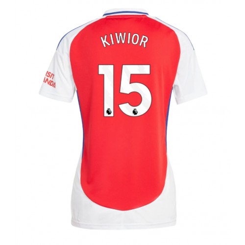 Fotbalové Dres Arsenal Jakub Kiwior #15 Dámské Domácí 2024-25 Krátký Rukáv